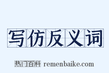 写仿反义词是什么意思的图片
